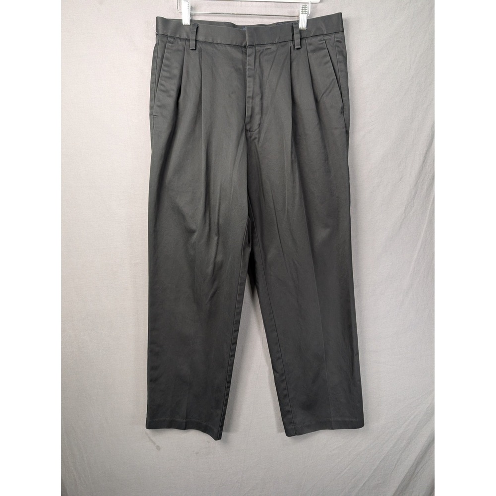Dockers D3 Classic Fit Pleated Black Chino Pants Mens 36x29
